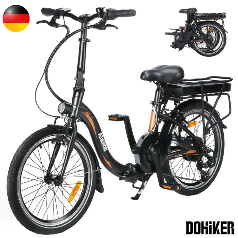 Elektrofahrrad mit 10Ah 36V Schwarz